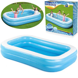 Duży dmuchany basen ogrodowy niebieski rodzinny Bestway