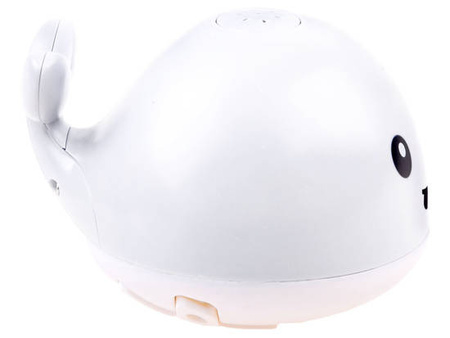 Zabawka do kąpieli - Wieloryb tryskający wodą LED biały