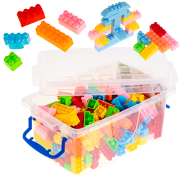 Zestaw klocków konstrukcyjnych dla dzieci Klocki przestrzenne do układania w wiaderku 240 elementów