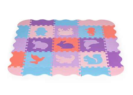 Mata edukacyjna dla dzieci piankowe puzzle dywanik podkład do zabawy 114x114 cm