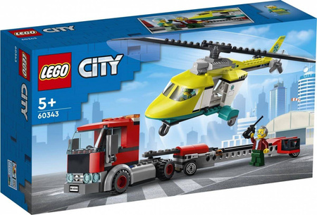 LEGO Klocki City 60343 Laweta helikoptera ratunkowego