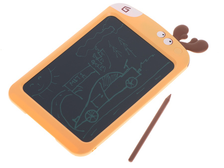 Tablet graficzny z rysikiem dla dzieci Tablica do rysowania Renifer pomarańczowy LCD