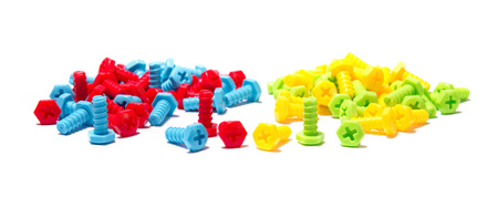 Zestaw edukacyjny konstrukcyjny dla dzieci Klocki do układania Wkrętarka Układanka w walizce 261 elementów