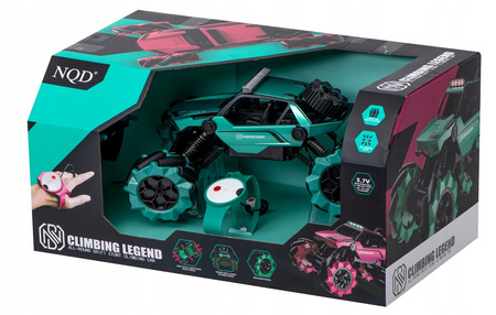 Samochód zdalnie sterowany auto RC na sterowanie niebieski Climbing Car tańczy wspina się 1:14 2 piloty 