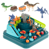 Interaktywny tor samochodowy z przeszkodami dla dzieci Dinozaury Wyścigi pojazdów Jaskinia Parking dla pojazdów