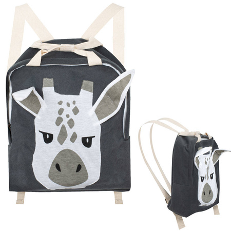 Plecak dla przedszkolaka Plecaczek - szara Żyrafa