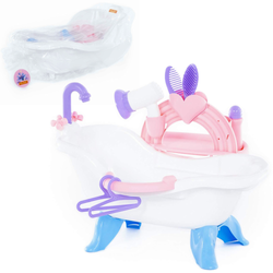 Zestaw do kąpania lalek dla dzieci Wanna i akcesoria WADER Polesie