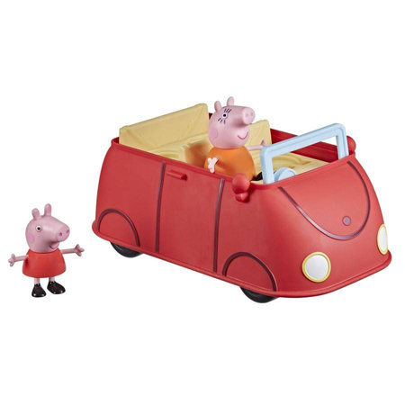 Świnka Peppa Zestaw z figurką - Czerwone rodzinne auto 