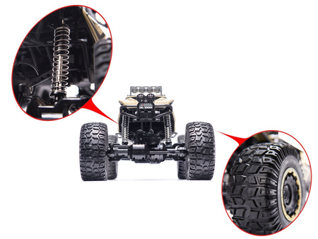 Duży samochód terenowy zdalnie sterowany RC Auto Rock Crawler 1:8 51cm złoty
