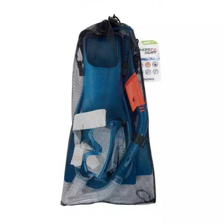 Zestaw do nurkowania niebieski maska rurka płetwy Bestway 25020