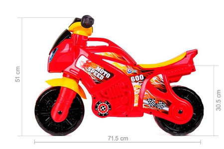Jeździk motorek biegowy dla dzieci czerwony motor Technok 5118