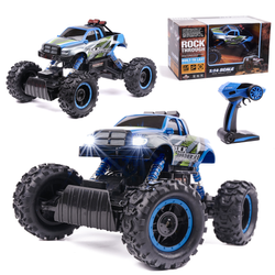 Duży samochód zdalnie sterowany Rock Crawler Pick-up Auto RC 1:14 4WD niebieski