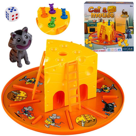 Gra rodzinna Kot i myszy złap ser dla dzieci kostka kot myszki