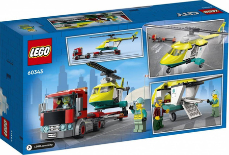 LEGO Klocki City 60343 Laweta helikoptera ratunkowego