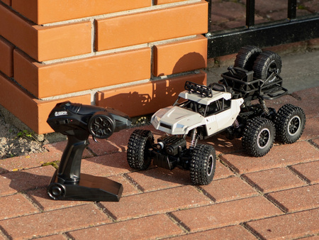 Duży samochód zdalnie sterowany auto RC Crawler Pick-up dla dzieci biały
