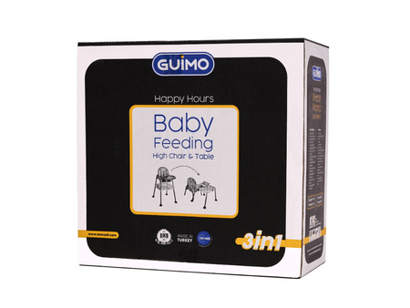 Krzesełko do karmienia + stolik 3w1 różowy