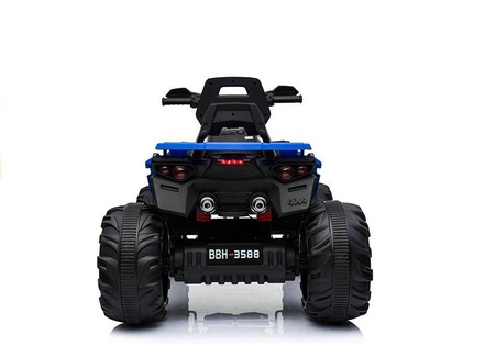 Niebieski elektryczny pojazd quad na akumulator dla dzieci światła LED BBH3588 