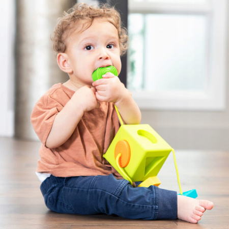 Kostka edukacyjna Sorter kształtów dla dzieci OombeeCube Fat Brain Toys FA120-1