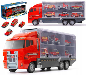 Duża ciężarówka transporter garaż dla samochodów z zestawem autek dla dzieci