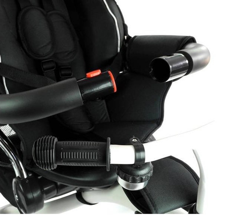 Rowerek trójkołowy dla dzieci wózek spacerówka z daszkiem PRO400 różowy