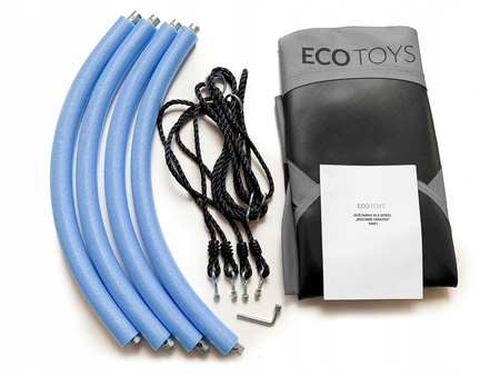 Sześciokątna huśtawka ogrodowa dla dzieci Bocianie gniazdo Ecotoys szara 95 cm MIR6023 GRAY