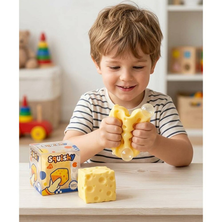 Gniotek wazelinowy ser dla dzieci 7 cm zabawka antystresowa sensoryczna