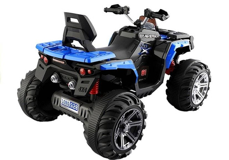 Niebieski elektryczny pojazd quad na akumulator dla dzieci światła LED BBH3588 