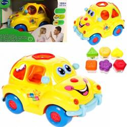 Interaktywny edukacyjny sorter autko z klockami samochodzik