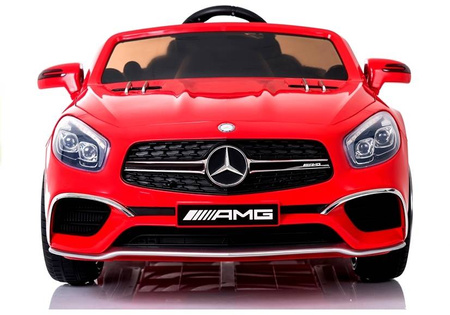 Czerwone auto na akumulator Mercedes SL65 pojazd elektryczny samochód dla dzieci światła LED