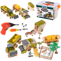 Zestaw gospodarstwa rolnego dla dzieci farma pojazdy rolne do skręcenia wkrętarka