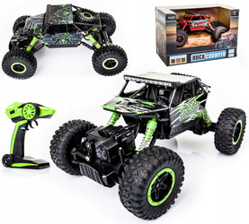 Duży samochód zdalnie sterowany dla dzieci RC Auto Rock Crawler 1:18 2,4GHz zielony