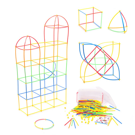 Słomki do budowania Edukacyjne klocki konstrukcyjne dla dzieci Zestaw w pudełku 1020 elementów