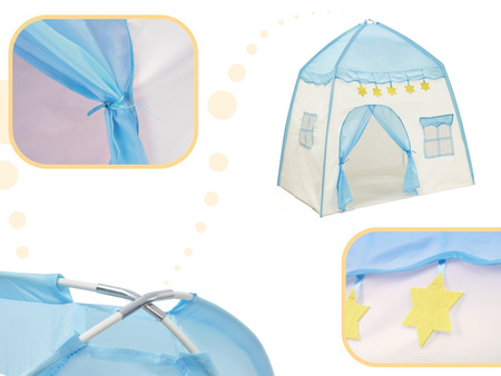 Składany namiot Domek do zabawy - niebieski