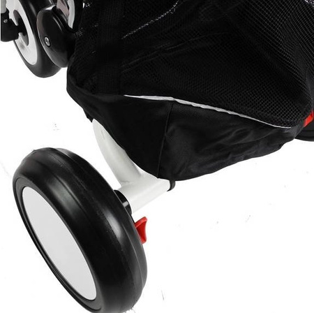 Rowerek trójkołowy dla dzieci wózek spacerówka z daszkiem PRO400 różowy