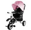 Rowerek trójkołowy dla dzieci wózek spacerówka z daszkiem PRO400 różowy