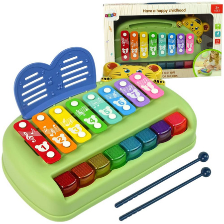 Kolorowe cymbałki pianinko instrument muzyczny dla dzieci lew