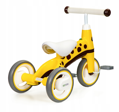 Rowerek biegowy z pedałami Rower trójkołowy dla dzieci Ecotoys żółty LC-V1850 YELLOW