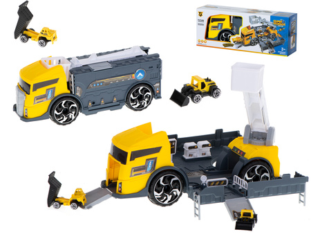 Duży transporter Ciężarówka dla dzieci Laweta Parking z zestawem samochodów Auta 2w1