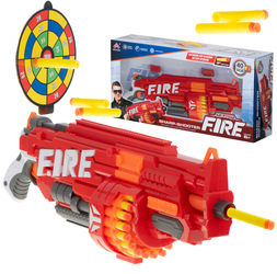 Duży karabin bębenkowy Wyrzutnia na naboje Pistolet na strzałki FIRE dla dzieci 40 nabojów