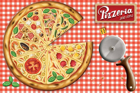 Rodzinna gra towarzyska Pizzeria Nasza Księgarnia Jedz i graj