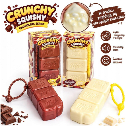 Chrupiący gniotek czekoladka czekolada dla dzieci zabawka antystresowa squishy 2 kolory