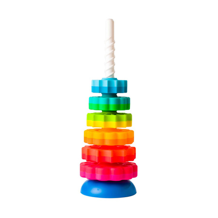 Zakręcona wieża SpinAgain Fat Brain Toys Piramidka dla dzieci Układanka Wieża FA110-1