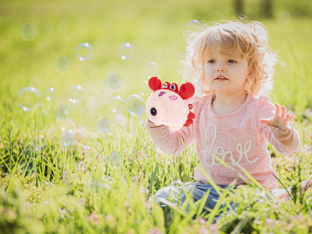 Krab aparat Maszynka do baniek mydlanych czerwony