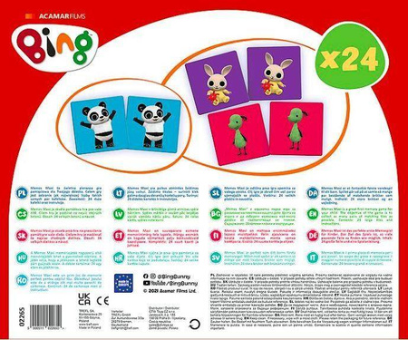 Gra Memo - Memos Maxi BING - 24 elementy TREFL