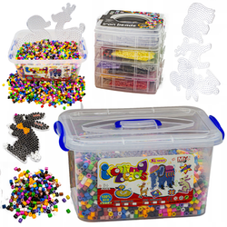 Duży zestaw koralików koraliki do prasowania prasowanka dla dzieci szablony 6000 elementów