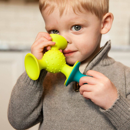 Bobo Przyssawki 3 silikonowe grzechotki Gryzaki dla dzieci PipSquigz Fat Brain Toys FA089-1 