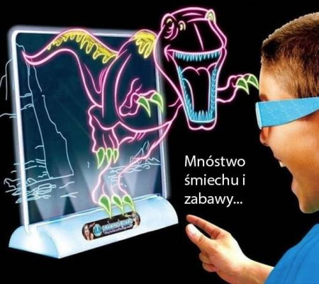 Magiczna tablica do rysowania 3D dla dzieci szablony dinozaury 