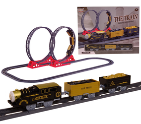 Szybka kolejka na baterie Pociąg z wagonami Tor wyścigowy dla dzieci 2 pętle 136cm