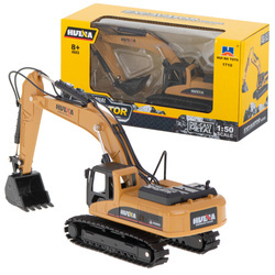 Koparko ładowarka z łyżką na gąsienicach skala 1:50 metal
