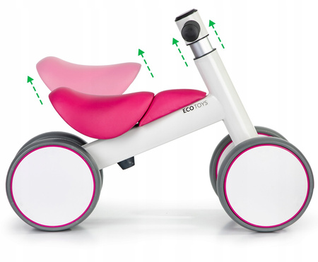 Rower rowerek biegowy dla dzieci chodzik jeździk różowy Ecotoys LC-V1309 PINK